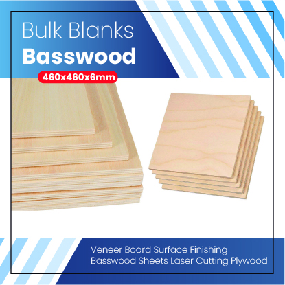 Basswood Plywood 460x460x6mm 20Pcs