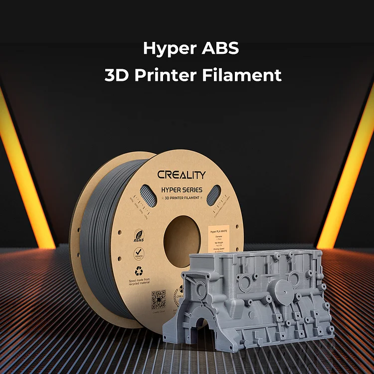 Hyper Series ABS 3D Printing Filament Grey