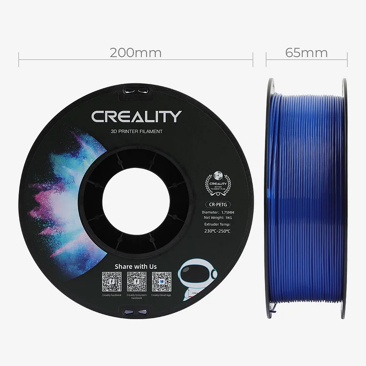 CR PETG 3D Printing Filament Blue